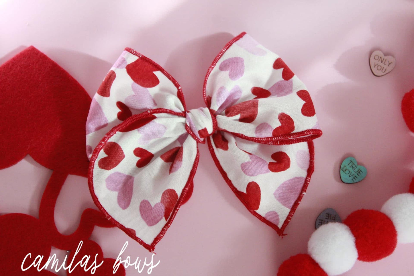 Red and pink hearts Fabel