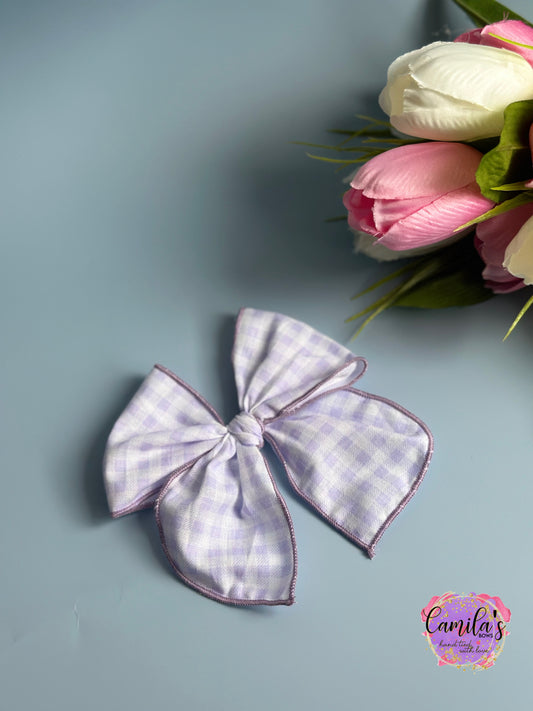 Gingham lilac  Fabel bows